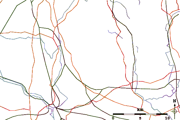 Roads and rivers around Rivington Pike