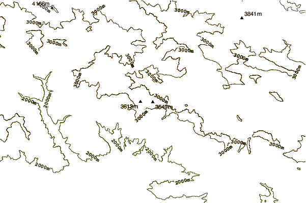 Mountain peaks around Rizan