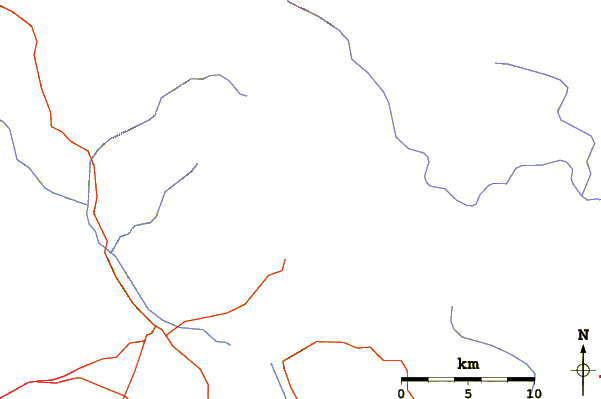 Roads and rivers around Rizan