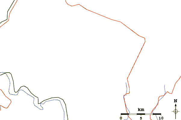 Roads and rivers around Roan High Knob