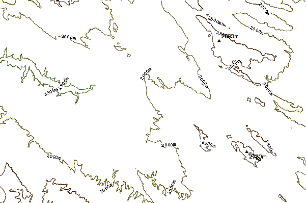 Mountain peaks around Roanj