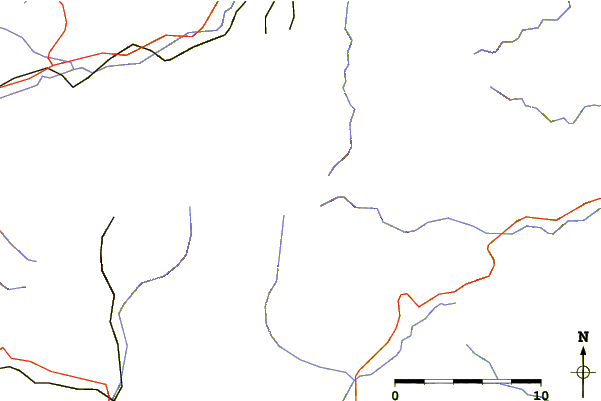 Roads and rivers around Roca Colom