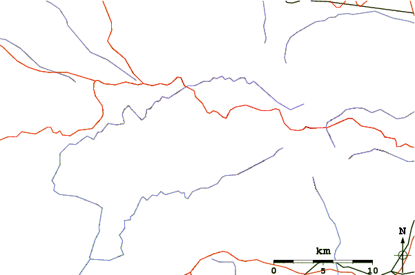 Roads and rivers around Roca Corbatera