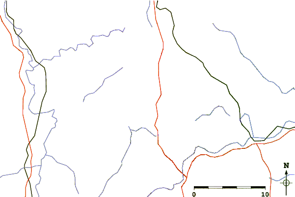 Roads and rivers around Rocallarga