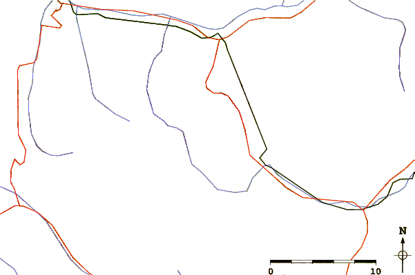 Roads and rivers around Rocca Bernauda