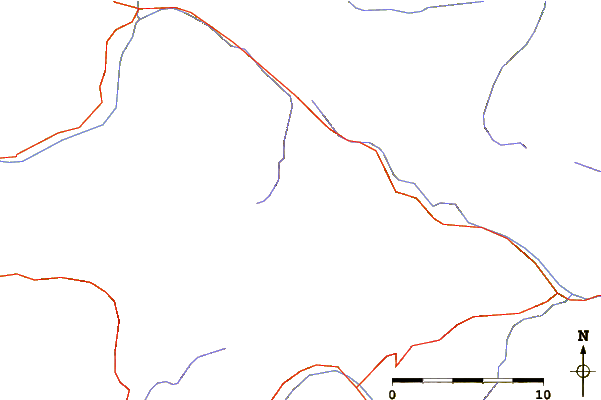 Roads and rivers around Rocca dei Tre Vescovi