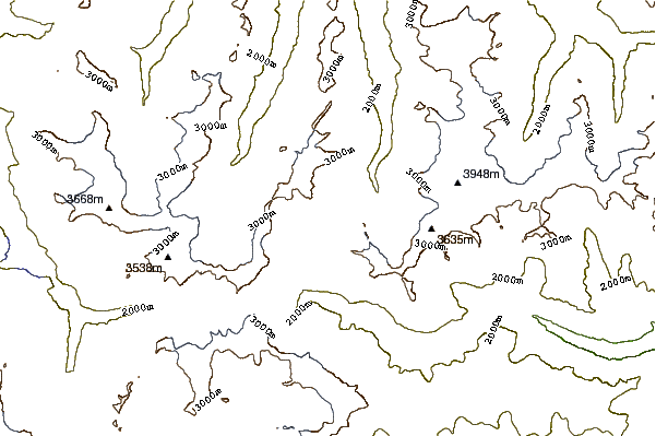 Mountain peaks around Roche Melon