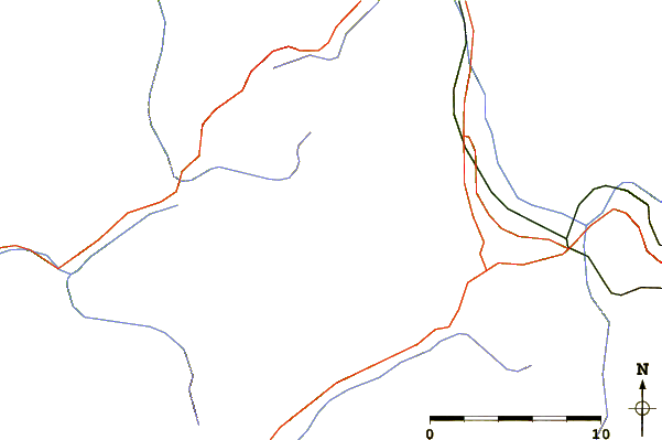 Roads and rivers around Roche Perfia