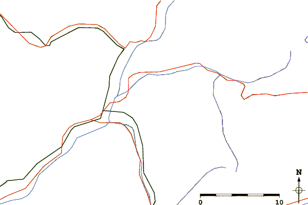 Roads and rivers around Roche Pourrie