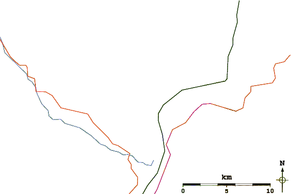 Roads and rivers around Roche Ronde