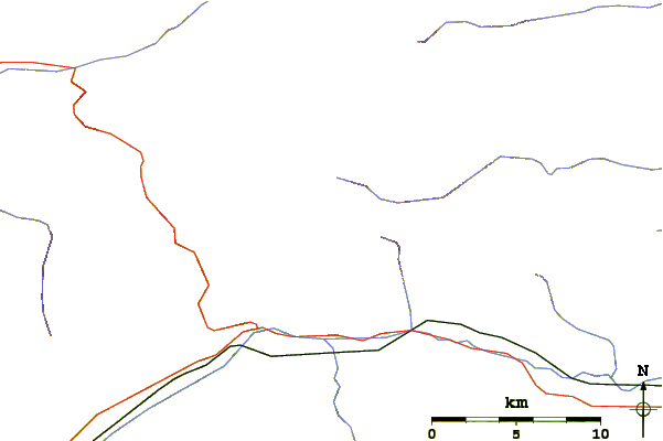 Roads and rivers around Rochemelon