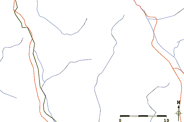 Roads and rivers around Rocher Rond