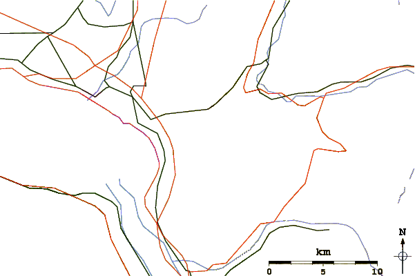 Roads and rivers around Rochers de Naye