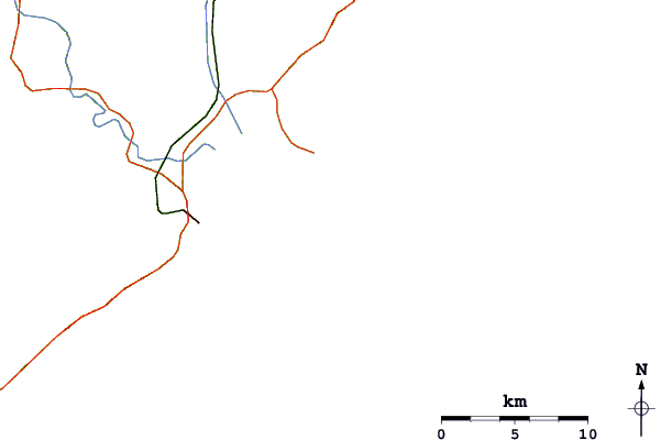 Roads and rivers around Rock of Gibraltar