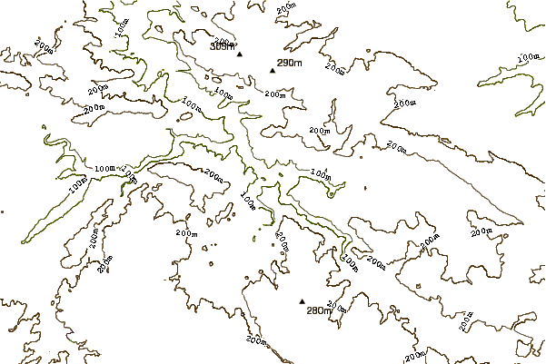 Mountain peaks around Rock of Oëtre