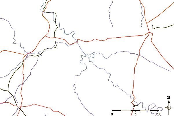 Roads and rivers around Rock of Oëtre