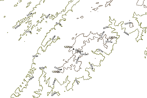 Mountain peaks around Rocky Mountain (Rockbridge County, Virginia)