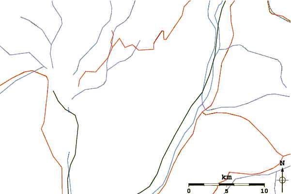 Roads and rivers around Roen