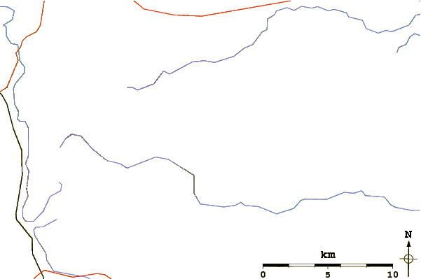 Roads and rivers around Rogan's Seat