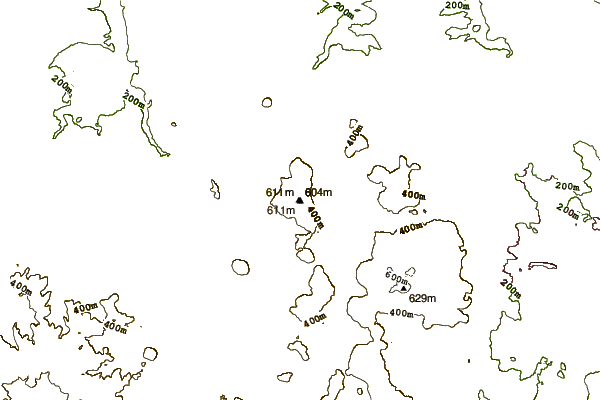 Mountain peaks around Rohrberg (Habichtswald)