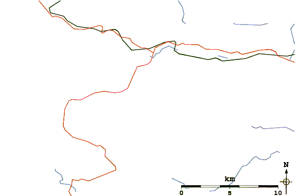 Roads and rivers around Rois-bheinn