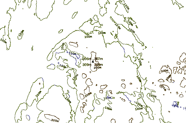 Mountain peaks around Rollins Mountain