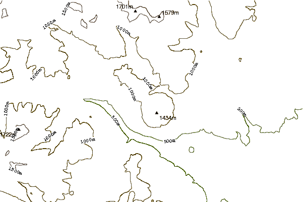 Mountain peaks around Romanovka stratovolcano