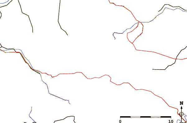 Roads and rivers around Römerstein (mountain)