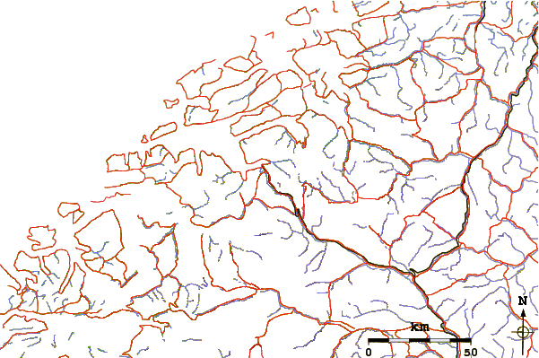 Roads and rivers around Romsdalshorn