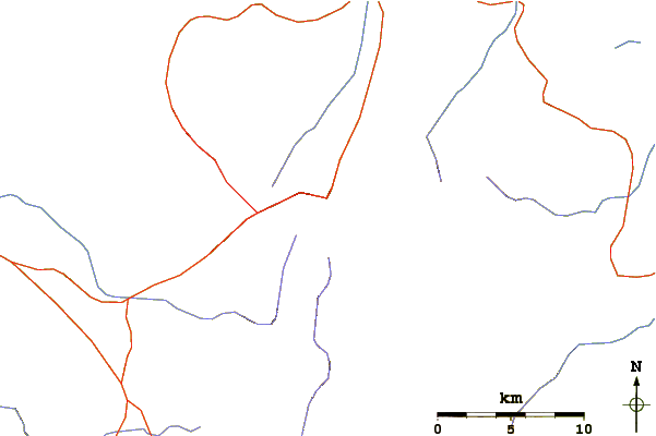 Roads and rivers around Roof Butte