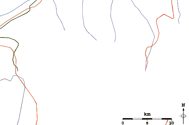 Roads and rivers around Rosablanche