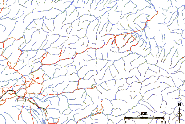 Roads and rivers around Rosebud Summit