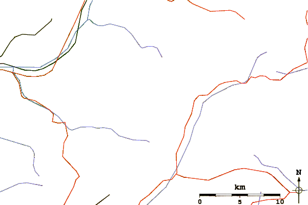 Roads and rivers around Rosengartenspitze