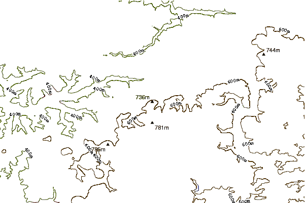 Mountain peaks around Rosenstein (Swabian Alb)