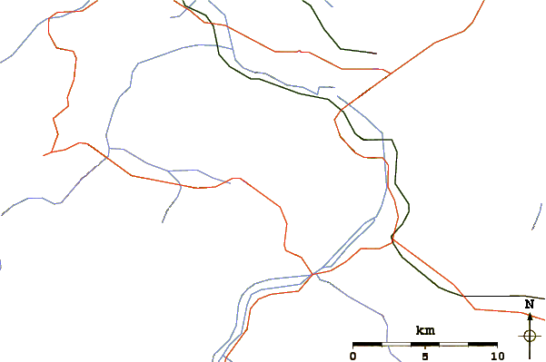 Roads and rivers around Rote Fluh