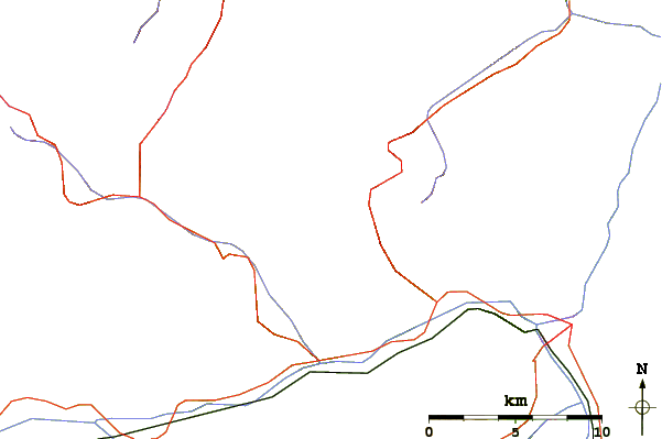 Roads and rivers around Roteck