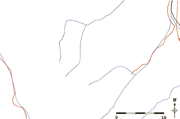 Roads and rivers around Roter Kogel