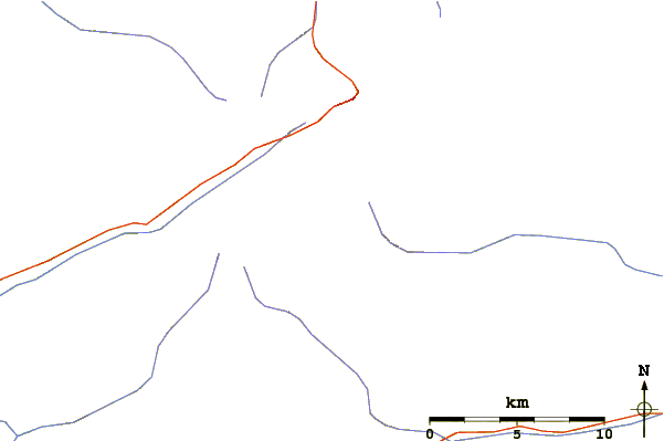 Roads and rivers around Rötspitze