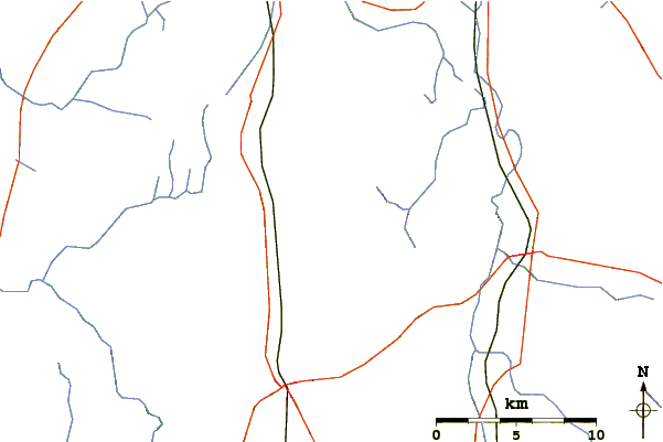 Roads and rivers around Round Mountain (Taconic Mountains)