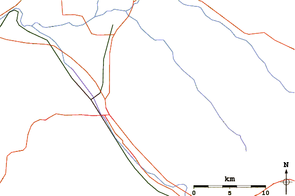 Roads and rivers around Roxy Ann Peak