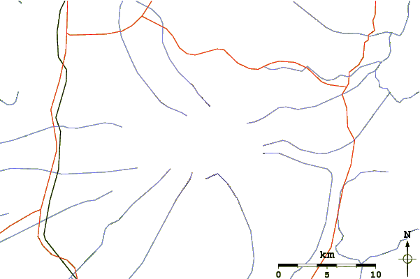 Roads and rivers around Ruapehu