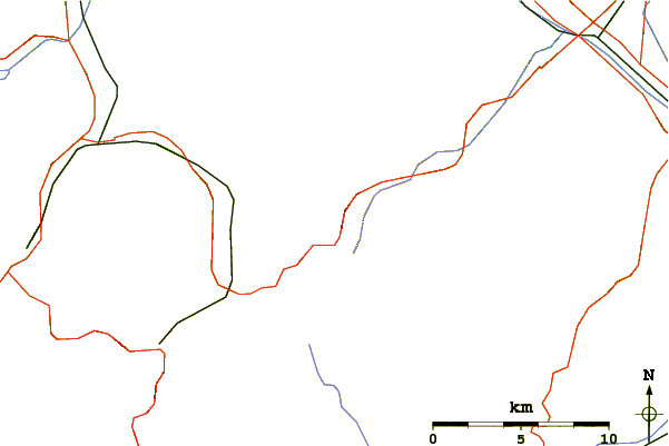 Roads and rivers around Ruchen