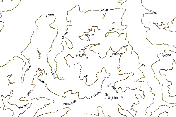 Mountain peaks around Ruchstock