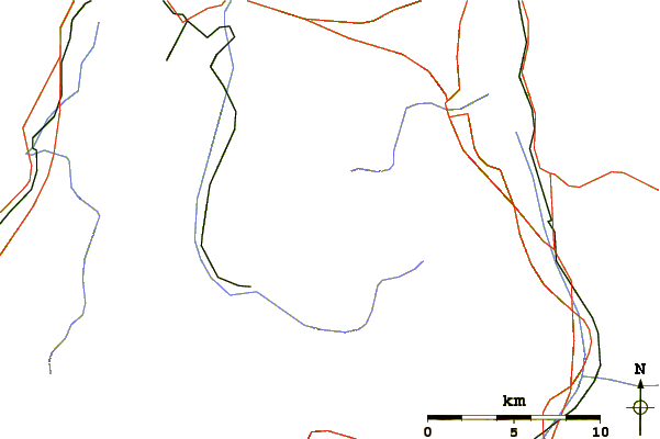 Roads and rivers around Ruchstock