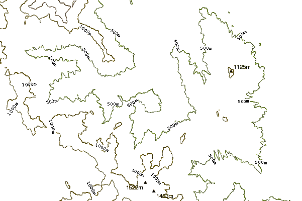 Mountain peaks around Ruen