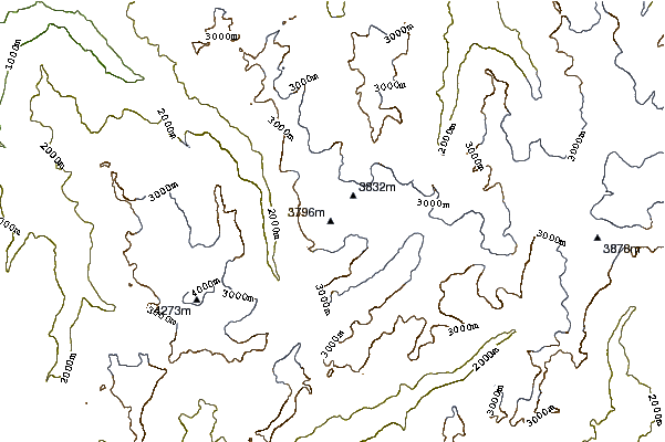 Mountain peaks around Ruinette