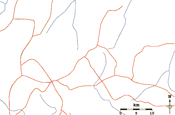 Roads and rivers around Rusekere