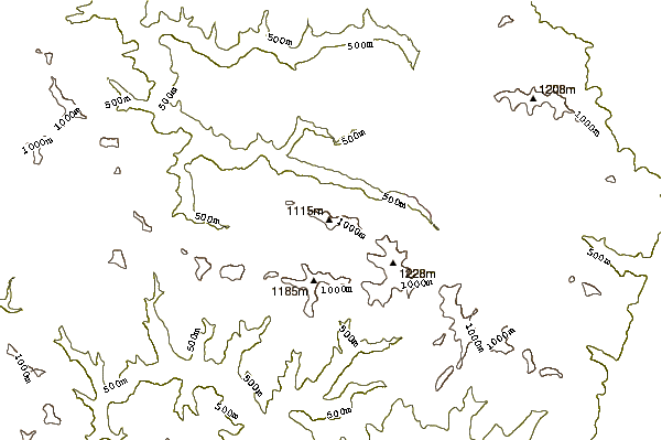 Mountain peaks around Rusk Mountain