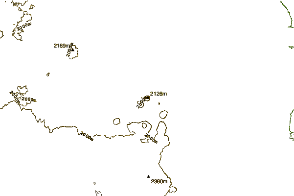 Mountain peaks around S P Crater