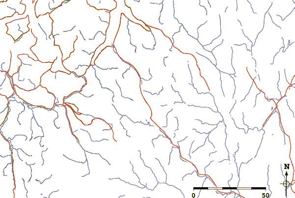 Roads and rivers around Saana